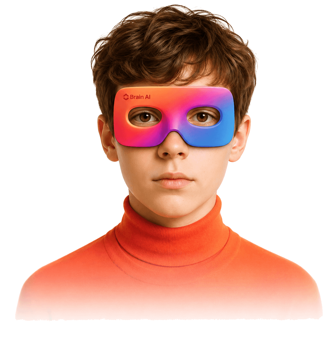 Person wearing colourful goggles representing an AI agent